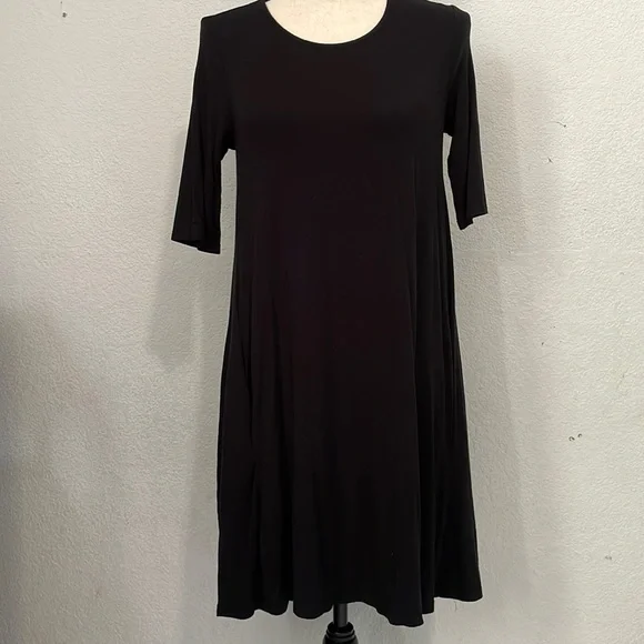 knit tank dresses Organic Cotton Ribbed Knit Maternity to Nursing Tank Dress Black / XS